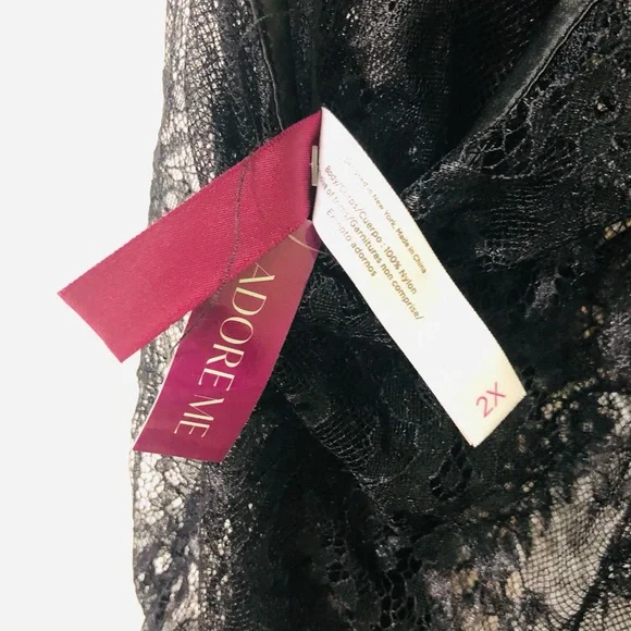 Adore me women’s lingerie lace top back open pullover black.2X - Picture 4 of 4